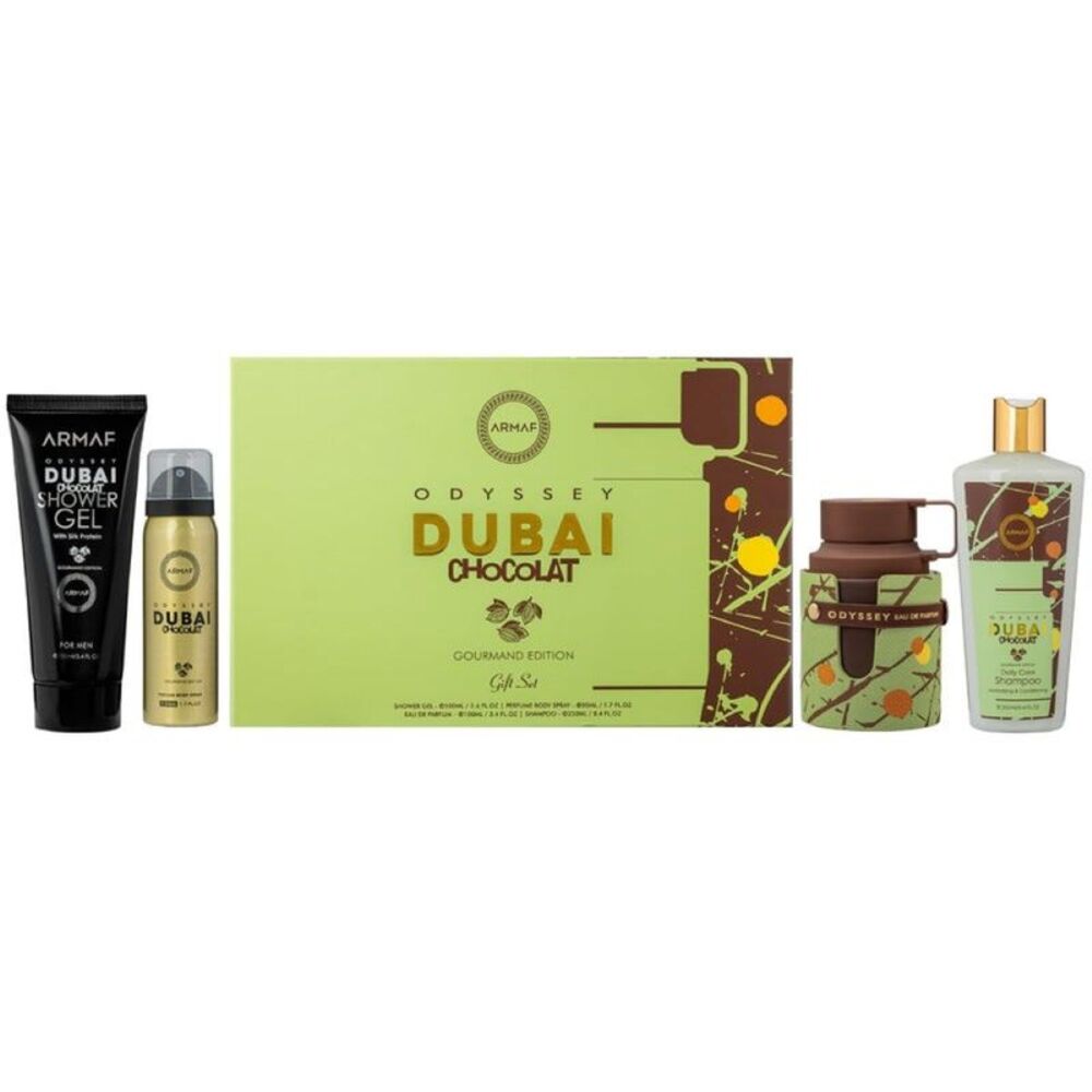 Armaf Odyssey Dubai Chocolat Unisex Set(3.4 SG +1. 7 BS + 3.4 EDP +8.4 SH) - New